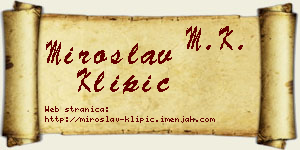 Miroslav Klipić vizit kartica